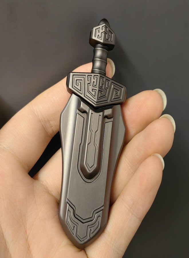 T-Conceal EDC Sword Decompression Toys Fidget Sliders Fidget Toys Stress Relief for Adults Magnetic Metal Toys Anti-Anxiety Office Desk Toys (Grey) - Image 1